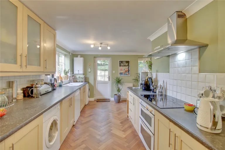 The large Shaker style fitted kitchen. Picture by Hardisty and Co