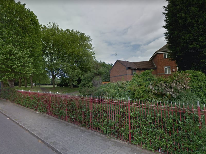 Moving outwards, the city park such as Kingston Hill Local Park in Bordesley, appears lighter. It is 0.788 degrees cooler than Smithfield. (Photo - Google Maps)