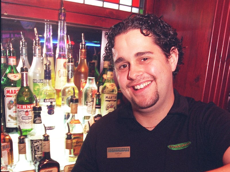 Barman Nathan Bond is seen mixing up a cocktail at Brannigans, in Valley Centertainment, Sheffield