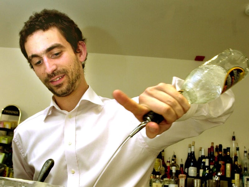 Fabrice Limon, manager of Sola Bar in North Church Street, Sheffield, making a Brazilian Caipirinha cocktail