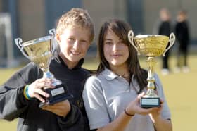 King Ecgbert School sports award winners Joe Root (Sportsman of the Year) and  Daisy Treeston(Sportswoman of the Year) in November 2005.