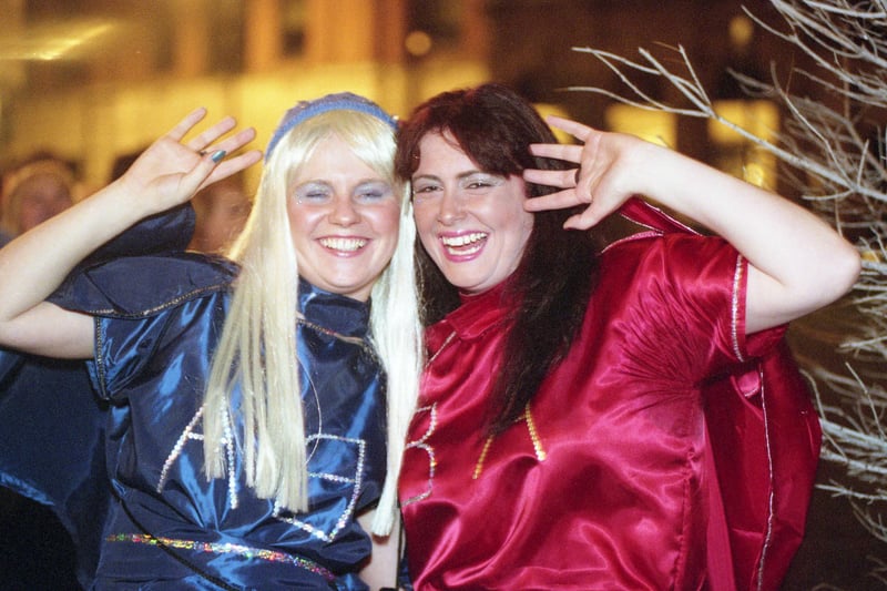 Sisters, Nichol Gilstin, 24, and Jill Spence, 23 both from Seaburn, welcomed in the new millennium dressed as the girls from Abba.