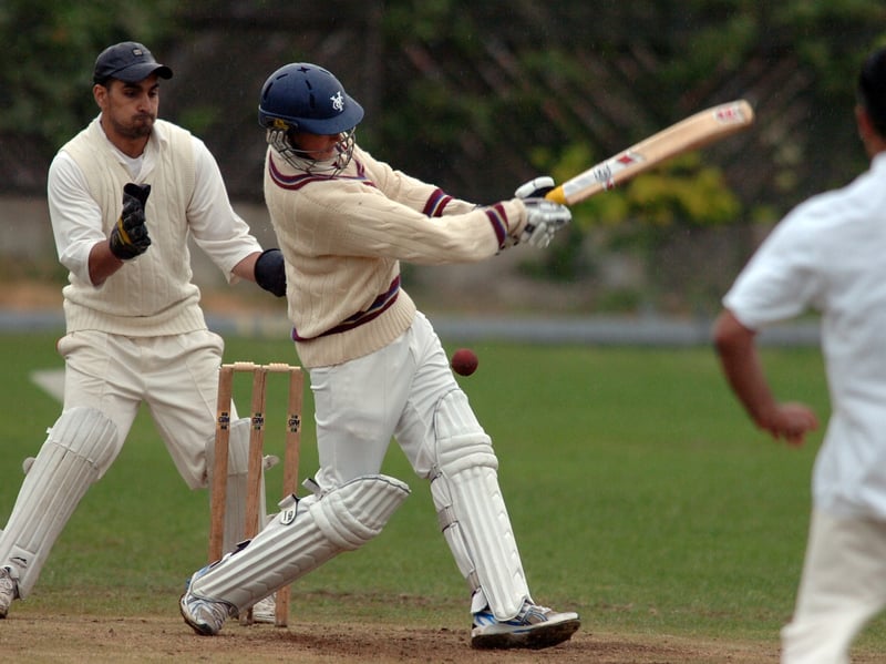 Joe Root followed in his father's footsteps by playing for Sheffield Collegiate CC and made a big impression, though he was beaten by this ball here.