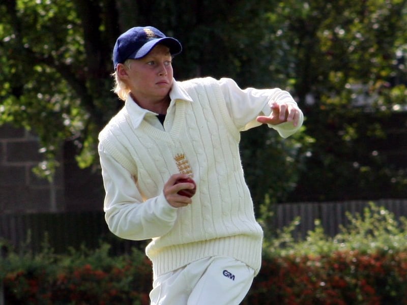Joe Root pictured in August 2005, aged 14, after becoming the youngest player to receive a Yorkshire County Cricket Club scholarship. Photo: Submitted