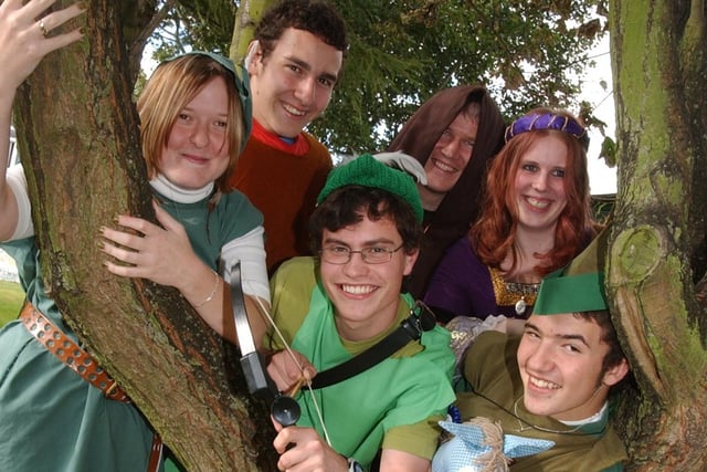 Staff at Framwellgate Moor Comprehensive in Durham were backing Environment Day in 2004 by dressing as characters from Robin Hood.
Sherwood appreciate any memories.