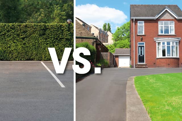 In one city, you can rent a family home - in the other, you can maybe afford a parking space. 