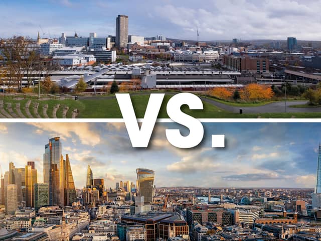Estate agents Redbrik has compared what properties you can afford on three different budgets London and Sheffield.