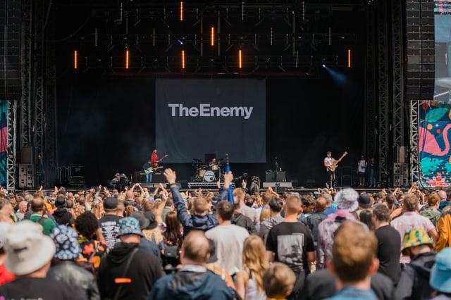 The Enemy rocked their biggest hits on the main stage on Friday. Photo: L Melbourne