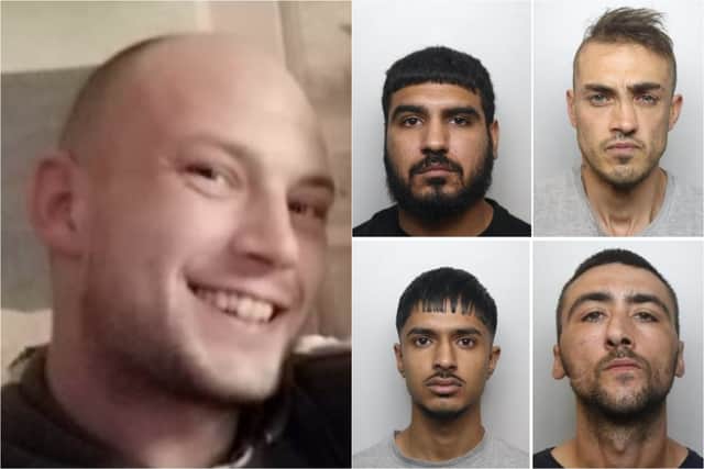 Rotherham father Adam Clapham, left, was ‘tortured to death’ by five people in a senseless killing in 2022 over £300.