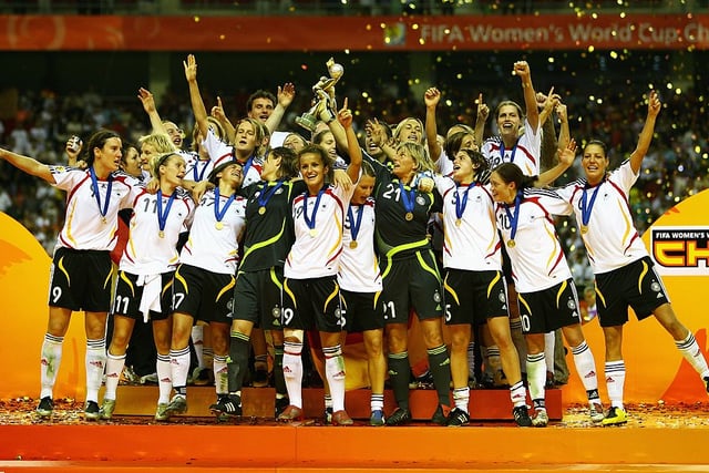 Germany are next on the list after dominating the World Cup in the 00s. They first won the Women's World Cup in 2003 by defeating Sweden 2-1 after extra time then doubled up four years later by defeating Brazil 2-0.