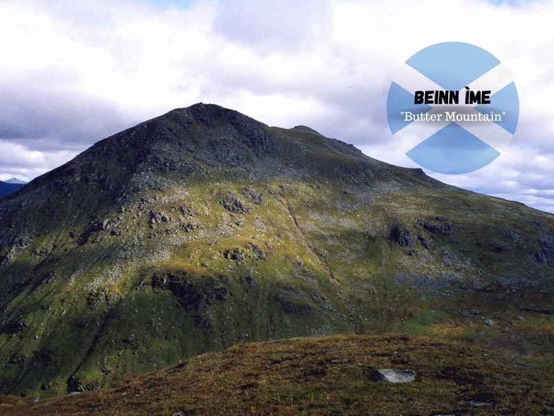 Connected to Beinn Narnain, this munro is the highest of the peaks in the Arrochar Alps of Argyll. Beinn Ime stands at 1,011 metres.