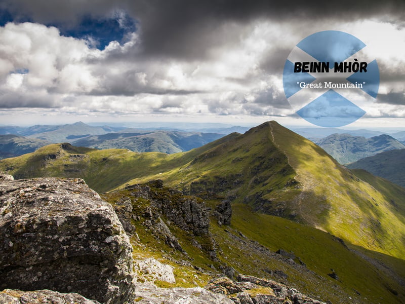 According to Visit Scotland: “Ben More, the prominent landmark in Crianlarich village near Stirling, is the 16th highest mountain in Scotland standing at 1174m high.” Admittedly it is a bit out the way at over 2 hours of driving distance from Edinburgh but it is well worth it. Its neighbour Stob Binnein is slightly lower at 1,165 metres but is called the more ‘elegant’ peak.
