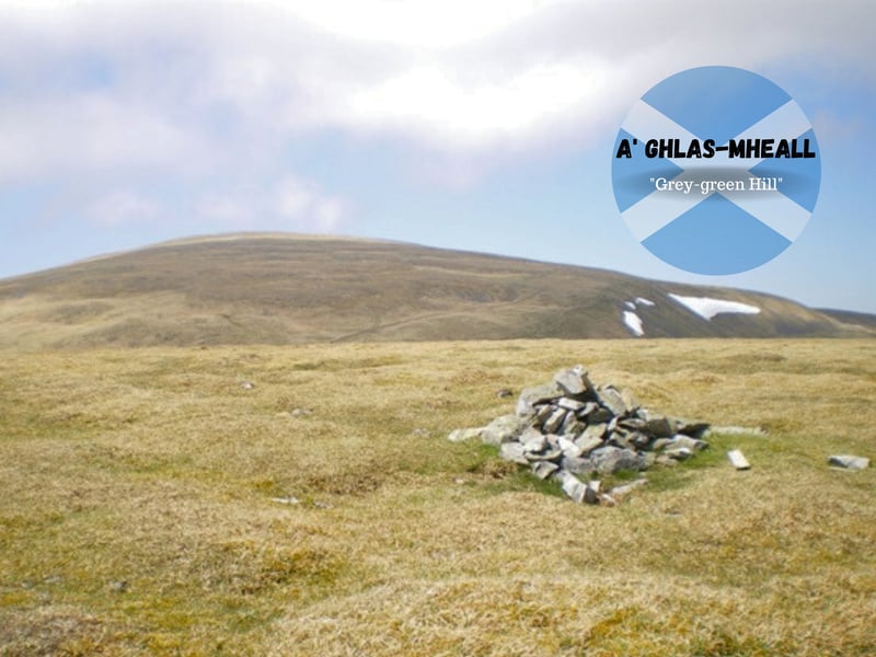 Of the four Munros on the east side of the Cairnwell Pass, Glas Maol is the tallest at 1,068 metres. In Gaelic it is named the “Green (or Grey) hill” which reflects its grassy and rocky terrain.