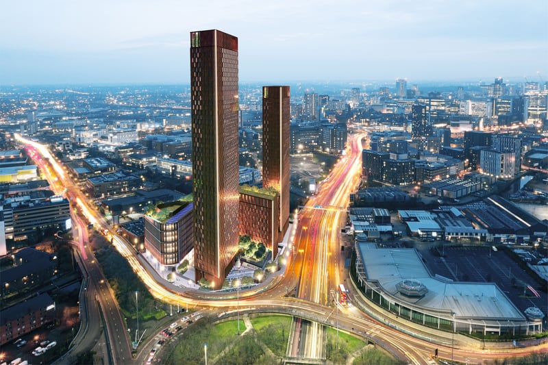 The £360 million Curzon Wharf scheme would see industrial land next to the Dartmouth Circus island and the A38 Aston Expressway transformed into a huge complex centred around a 53-storey residential building.  At 171.9m, it would become Birmingham’s tallest building, dwarfing the Octagon building at 508 feet. Across the site, there are plans for four buildings providing up to 732 student apartments and 620 residential homes.  Space for retail, food and drink, a gymnasium, a public house and drinking establishments as well as a bowling alley and cinema will also be provided. (Photo - Woodbourne group)