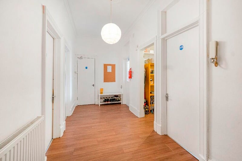 The large entrance hallway in the property is spacious in size. 