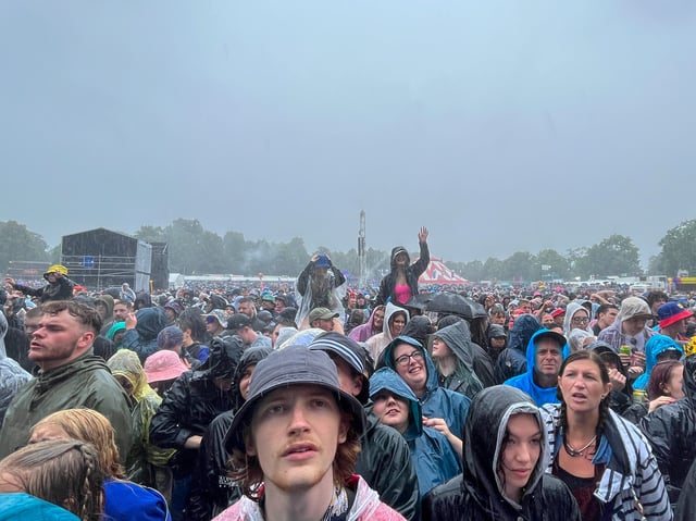 Thousands of festivalgoers didn't let the rain stop them from enjoying some live music. Photo: Charley Atkins