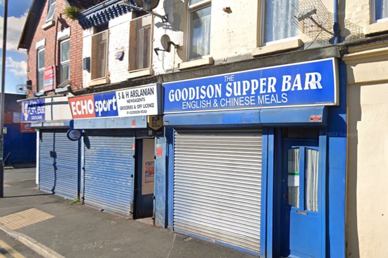 Goodison Supper Bar, 61 Goodison Road, was handed a one-star rating on March 21, 2023.