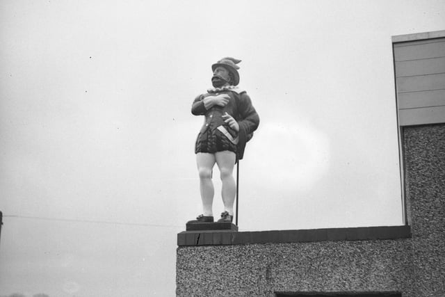 The Sir Walter Raleigh statue in Toward Road, in 1968.