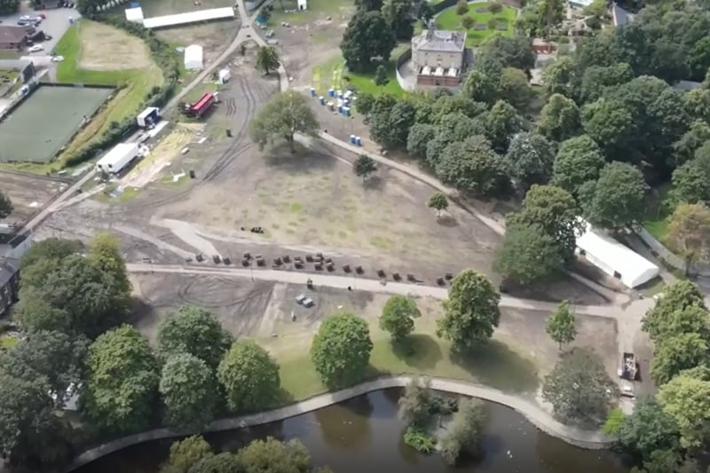 Drone footage by David Hector shows the scale of the clean up job facing Tramlines Festivals’ organisers after two days of constant rain and tens of thousands of partygoers churned Hillsborough Park into a “mudbath”. 