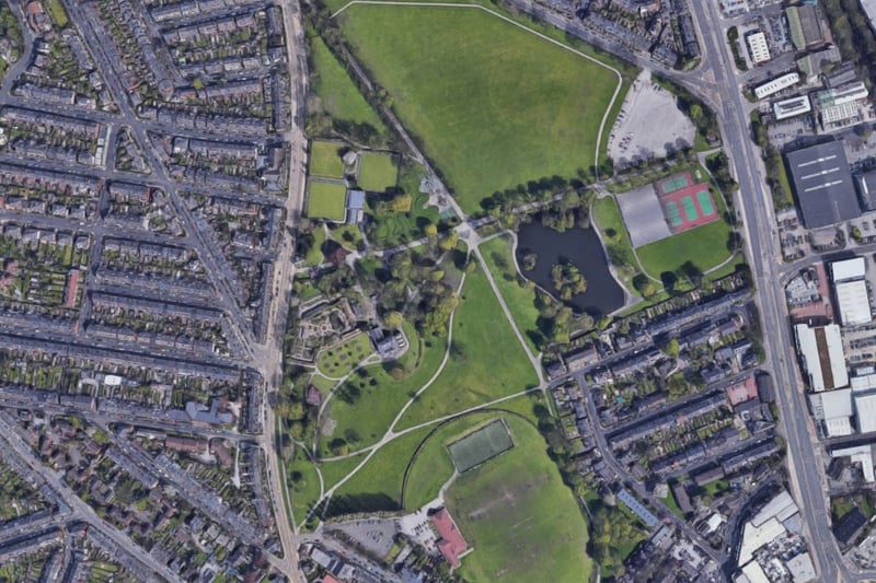 This screenshot of Hillsborough Park on Google Maps shows how green space typically looks.