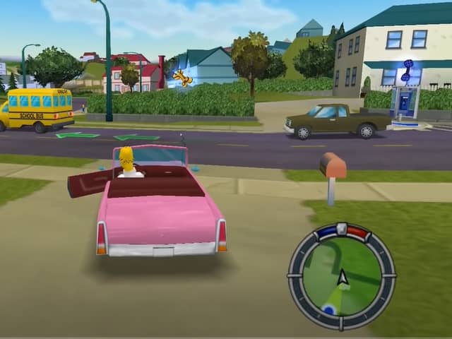 The Simpsons: Hit and Run remake will not be released to the public (Screenshot from Rubes on YouTube)
