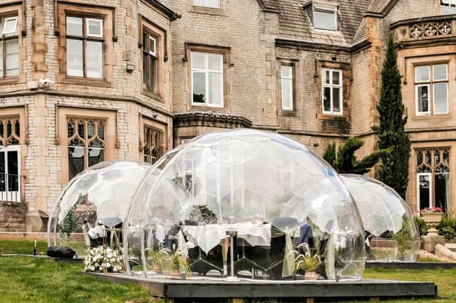 Dining domes at Kenwood Hall Hotel