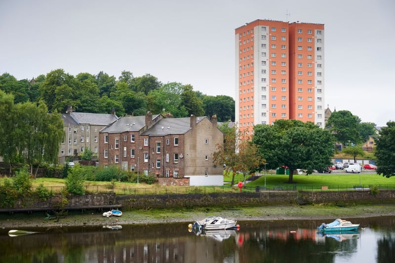 In West Dunbartonshire, which includes the town of Dumbarton, the average property price was £115,000.