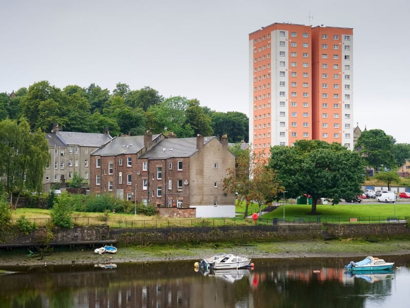 In West Dunbartonshire, which includes the town of Dumbarton, the average property price was £115,000.