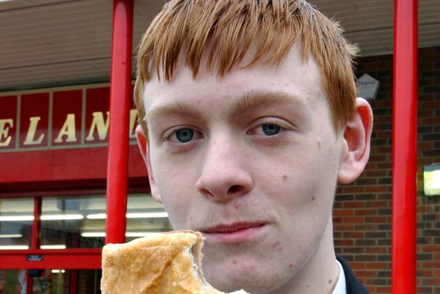Putting pasties and sausage rolls in the picture in 2004, in the year Greggs made the news for their low-fat versions.