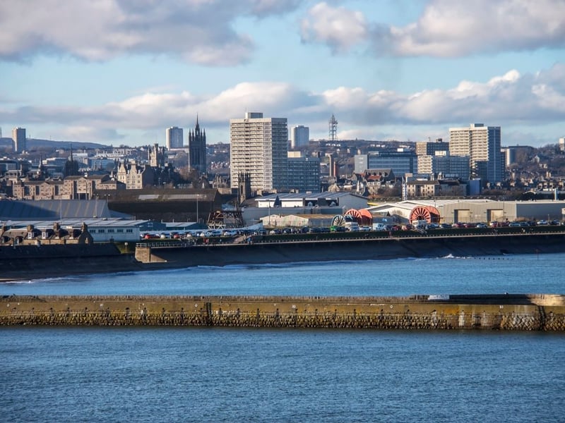 In the City of Aberdeen, the average property price was £150,000.