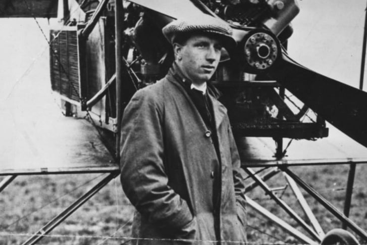 John William Alcock was a Royal Navy and later Royal Air Force pilot who is famous for piloting the first ever transatlantic flight, which went from  St. John’s, Newfoundland to Clifden, Ireland. He died in an accident later that year.  (Photo by Hulton Archive/Getty Images)