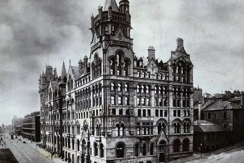 Long-since demolished - The Christian Institute was one of the best examples of Gothic architecture in Glasgow City Centre. It occupied a full city block on Bothwell Street in the city centre. It opened in 1880 and cost around £13.34m adjusted for inflation.