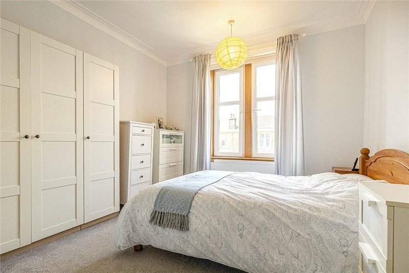 It also benefits from fitted wardrobes,  neutral decoration and carpet floor coverings. 