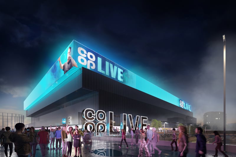 The new state-of-art events arena (pictured, CGI version) will open in April. The line-up of artists already set to play there includes Take That, The Jonas Brothers, Oliva Rodrigo and Simply Red, among others. Credit: Coop Live