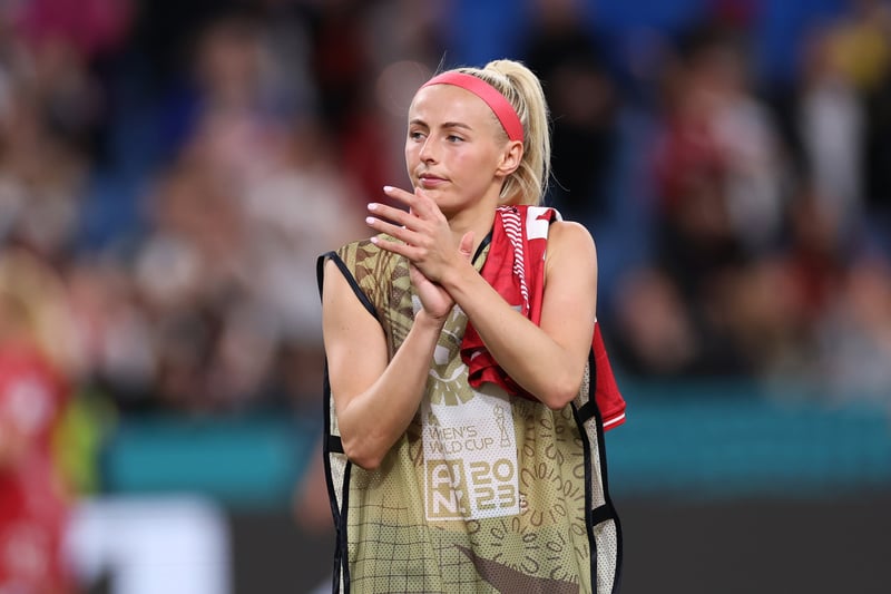 Chloe Kelly applauds the fans in Sydney 