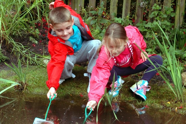 Pond dipping at the new Secret Garden in Falmouth Road, Pallion, were Thomas Cunningham (7) (left) and Erin Mackenzie (6) both of South Hylton, in 2011.