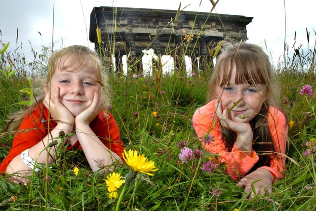 Playday fun at Penshaw for Natalia and her sister Rachael Hughes in 2012.