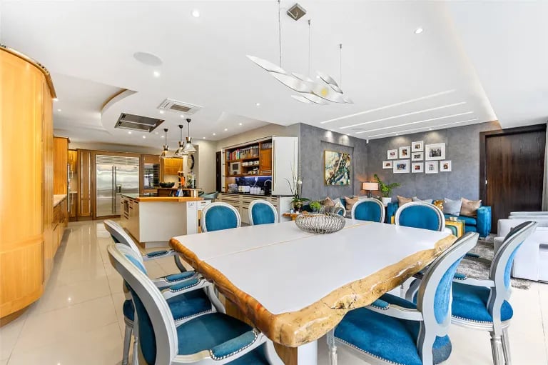 The combined kitchen, diner and lounge. Picture by Fine & Country