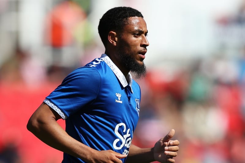 Arnaut Danjuma of Everton during the pre-season friendly match between Stoke City and Everton at Bet365 Stadium on July 29, 2023 in Stoke on Trent, England. (Photo by Matt McNulty/Getty Images)
