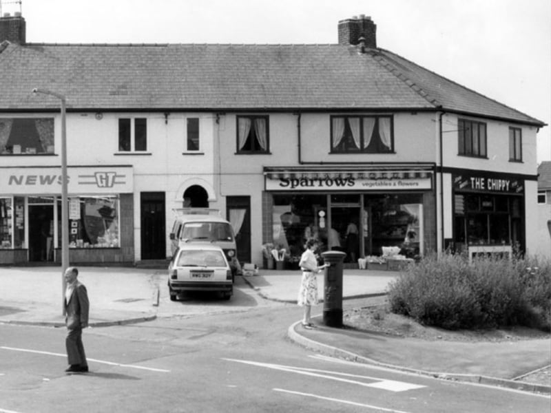 The Chippy, on Halifax Road at the junction with Avisford Road, in Foxhill, Sheffield, in 1986