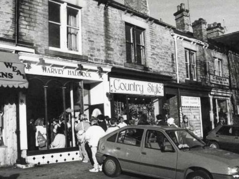 Customers queue out of the doors at Harvey Haddock fish and chips shop, on Fulwood Road, Sheffield