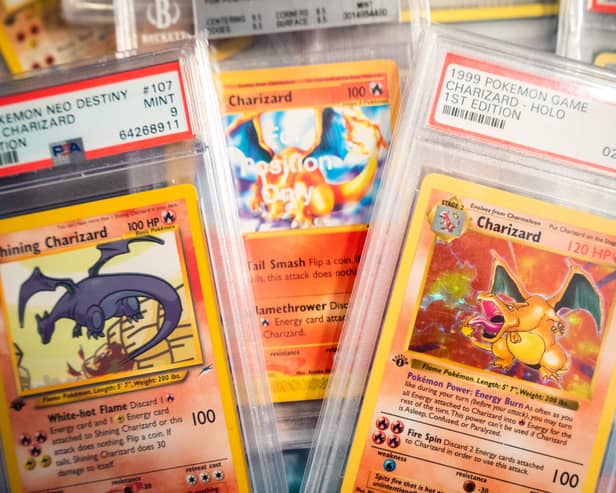 Items from the Pokemon card collection of Jens Ishoey Prehn and his brother Per Ishoy Nielsen are displayed in Niva, eastern Denmark on November 25, 2022.  Photo for illustrative purposes.