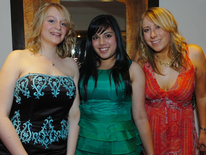 Francis Yarlett, Tanzela Ali and Alice Semion at the Sheffield High School Prom in 2007