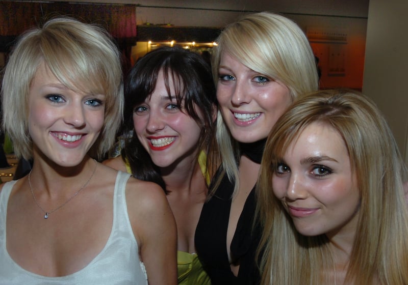 Pictured at Baldwins Omega where the  Tapton Sixth Form Prom was held in 2007 are Sarah Foley, Cathirine Wright, Rachel Whitney, and Amy Wilson.