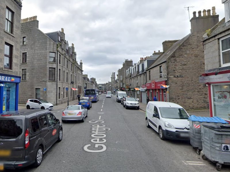 Aberdeen City's George Street area had an average property price of £70,000.