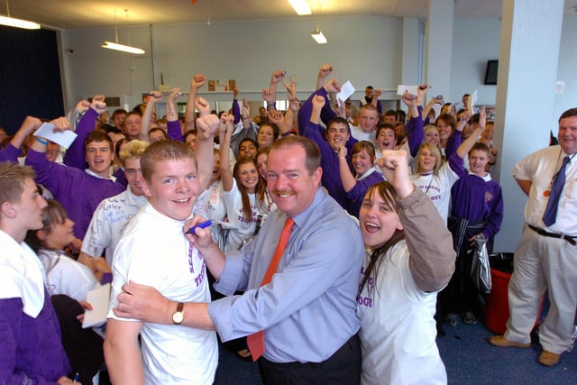 A surprise farewell party was held for Year 11 students at Seaham School of Technology in 2007.
Adam Grufferty had his shirt signed by the head teacher Dave Shield.