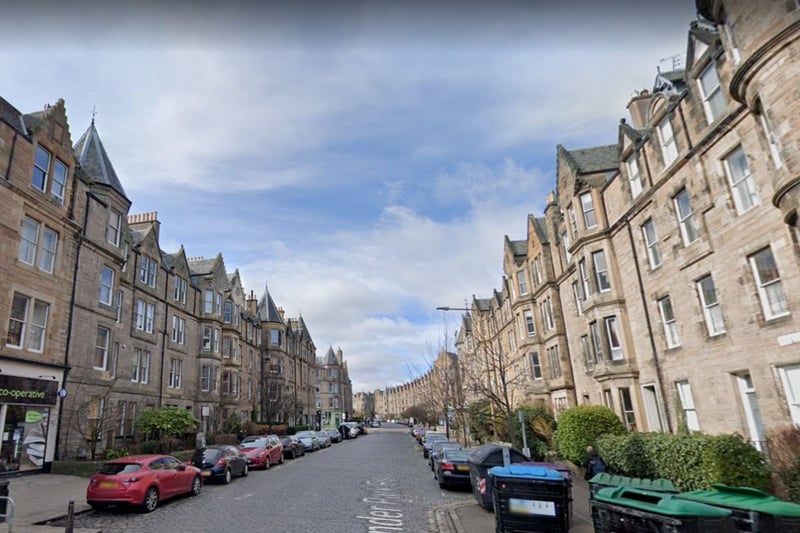 The City of Edinburgh's Marchmont West area had an average property price of £497,500.