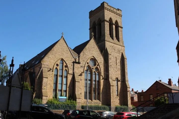 A 28-bed block of flats, located in this former church in Sheffield, is up for auction next month for £900,000.