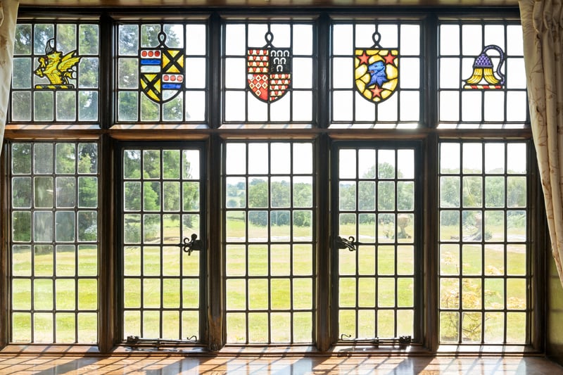 Hatched French doors looking out to the beautiful 20-acre estate 
