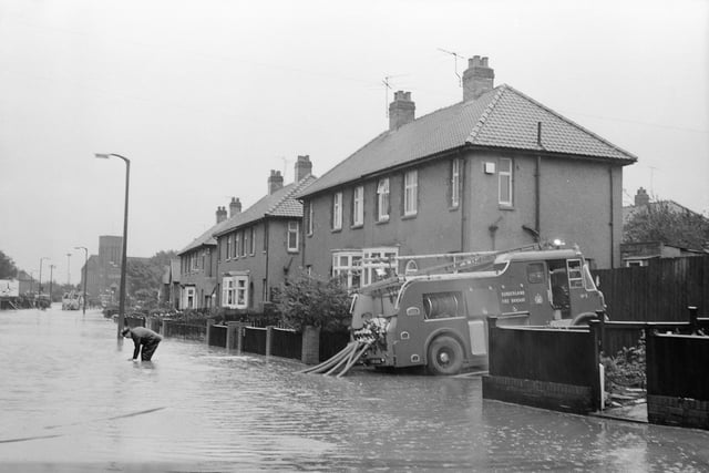 Silksworth Lane was suffering from the effects of summer storms when this photo was taken in 1971.
